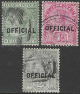 Jamaica. 1890-91 Queen Victoria. Official. ½d, 1d, 2d Used. SG O3, O4, O5. M5006 - Jamaïque (...-1961)