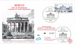 54961. Carta BONN (Alemania Federal) 1991. Puerta De BRANDEBOURG. Conseil D' EUROPE, Tema Europa - Briefe U. Dokumente