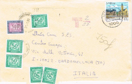 54962. Carta LUXEMBOURG 1991. TAXE, Tasada A Italia, Bardonecchia - Cartas & Documentos