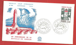 FDC  60EME ANNIVERSAIRE BATAILLE DE VERDUN  12 6 1976 - 1970-1979