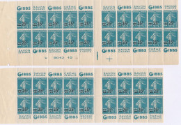 AC-278: FRANCE:  N°217C2** Bloc De 20 +217b** (18 En Bloc) - Unused Stamps