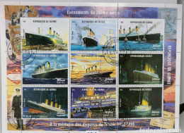 Sellos BARCOS TITANIC HB Serie Completa GUINEA 1998 Sellos USADO - Boten
