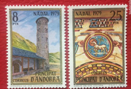 Andorra Española Navidad Año 1979 Edifil 128/9nuevo *** MNH - Sonstige & Ohne Zuordnung