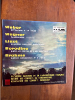 LP - 33T - VEBER -WAGNER-BORODINE-BRAHMS - ORCHESTRE NATIONAL DE LA RADIODIFFUSION FRANCAISE - VOIR POCHETTE - Klassik