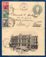 Argentina To France, 1900, Uprated Postal Stationery, Bolsa De Buenos Aires  (003) - Covers & Documents