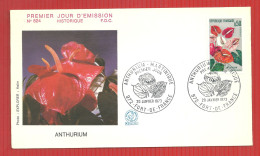 FDC ANTHURIUM FORT DE FRANCE 20 1 1973 - 1970-1979