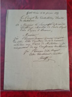 Lettre  FRANCHISE HABSHEIM 1819 LIVRES DE MUTATION CONTRIBUTIONS DIRECTS - 1801-1848: Précurseurs XIX