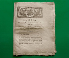 D-FR Révolution 1793~ Sorel, Membre Du Comité Revolutionnaire De Lizieux - Historische Dokumente