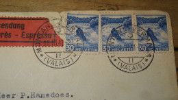 Enveloppe SUISSE, Censure, MONTANA VERMALA  - 1941  ............ Boite1 .............. 240424-270 - Briefe U. Dokumente