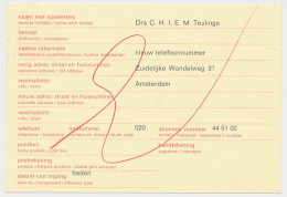 Verhuiskaart G.38 / Wijziging Telefoonnummer Aerdenhout 1972 - Entiers Postaux
