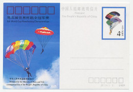 Postal Stationery China 1989 Parachuting - World Championships - Flugzeuge