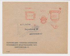 Meter Cover Netherlands 1947 KNSM - Royal Dutch Steamship Company  - Barcos