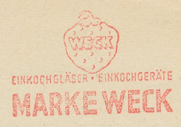 Meter Card Deutsche Post / Germany 1951 Weck Jars - Strawberry - Fruit