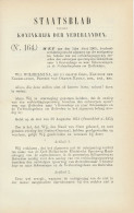 Staatsblad 1905 : Spoorlijn Rotterdam - Scheveningen  - Historische Documenten