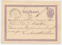 Stationspoststempel S Gravenhage - N.R. Spoorweg -Amsterdam 1872 - Cartas & Documentos