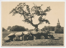 Postal Stationery Netherlands 1937 - Reversed Backside Dolmen - Megalith - Rolde  - Prehistorie