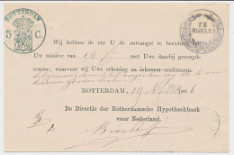 Briefkaart G. 23 Particulier Bedrukt Rotterdam 1886 - Entiers Postaux