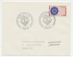 Cover / Postmark France 1967 Lions International - Rotary, Lions Club