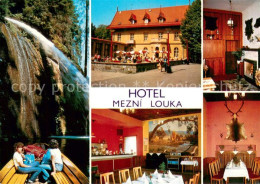 73635969 Hrensko Hotel Mezni Louka Restaurant Wasserfall Hrensko - Tschechische Republik