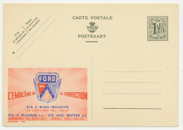 Publibel - Postal Stationery Belgium 1952 Car - Ford - Cars