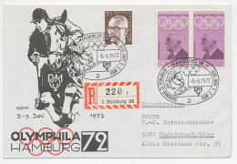 Registered Cover / Postmark Germany 1972 Horse Jumping - Olymphila Hamburg - Reitsport
