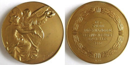 Médaille En Bronze Dorée,  IXe Salon International Des Inventeurs Bruxelles 1960 Par Michel - Sonstige & Ohne Zuordnung