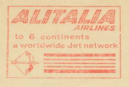 Meter Cut Netherlands 1968 Alitalia - Italian Airlines  - Vliegtuigen