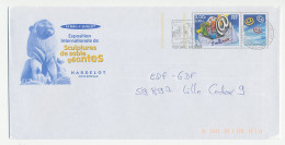 Postal Stationery / PAP France 2001 Sand Sculptures - Exhibition - Lion - Beeldhouwkunst