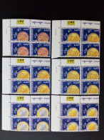 LUXEMBURG MI-NR. 1544-1549 POSTFRISCH(MINT) 4er BLOCK MITLÄUFER 2001 EURO MÜNZEN - Idées Européennes