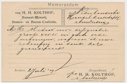 Firma Briefkaart Almelo 1909 - Damast Weverij - Confectie - Unclassified