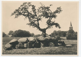 Postal Stationery Netherlands 1937 - Reversed Backside Dolmen - Megalith - Rolde  - Prehistoria