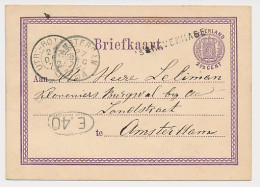 Stationspoststempel S Gravenhage - Amsterdam 1872 - Lettres & Documents