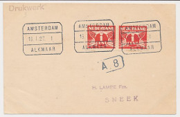 Treinblokstempel : Amsterdam - Alkmaar I 1927 - Non Classés