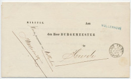 Dienst Drukwerk - Naamstempel Vollenhove 1880 - Cartas & Documentos