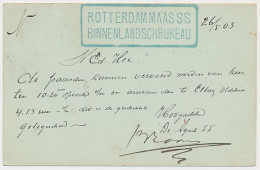 Stationstempel Rotterdam Maas SS 1903 - Non Classés