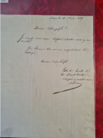 Lettre  FRANCHISE Friesen 1825 Accuse De Reception Percepteur - 1801-1848: Precursori XIX