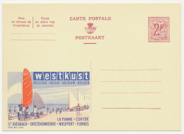 Publibel - Postal Stationery Belgium 1959 Beach Sailing - Otros & Sin Clasificación