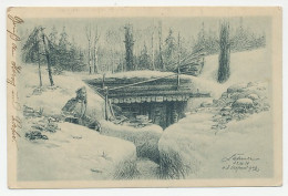 Fieldpost Postcard Germany 1916 Eastern Front - Winter - Prima Guerra Mondiale