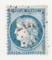 France N° 60 Ceres Dentelé III éme Rep.  Emission De Bordeaux 25 C Bleu - 1871-1875 Cérès