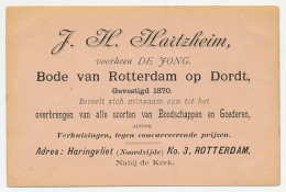 Dordrecht - Rotterdam 1885 - Bodedienst / Boodschappenkaart - Briefe U. Dokumente