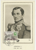 Maximum Card Belgium 1963 King Leopold I  - Königshäuser, Adel