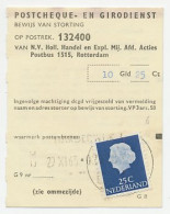 Em. Juliana Harderwijk 1965 - Bewijs Van Storting - Non Classés