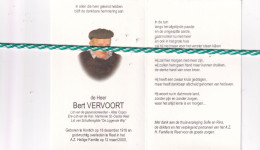 Bert Vervoort, Kontich 1918, Reet 2000. Foto - Todesanzeige