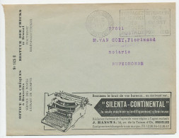 Postal Cheque Cover Belgium 1937 Typewriter - Continental - Leather - Soles - Heels - Shoe  - Sin Clasificación