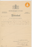 Fiscaal Droogstempel 50 C. ZEGELRECHT MET OPCENTEN AMST. 1913 - Steuermarken