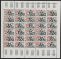 MONACO N° 1451 En Feuille Complète De 30 Ex. Neufs ** (MNH) Avec Coin Daté Voir Suite - Nuovi