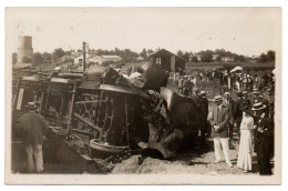 Catastrophe Du 14/08/1910. La Locomotive. Carte Photo - Saujon