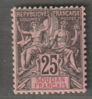 SOUDAN - N°10 * (1894) 25c Noir Sur Rose - Ongebruikt