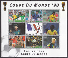 Soccer World Cup 1998 - C.-AFRICA - Sheet MNH - 1998 – Frankreich