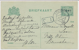 Briefkaart G. 96 B I Steeg - Bennekom 1918 - Ganzsachen